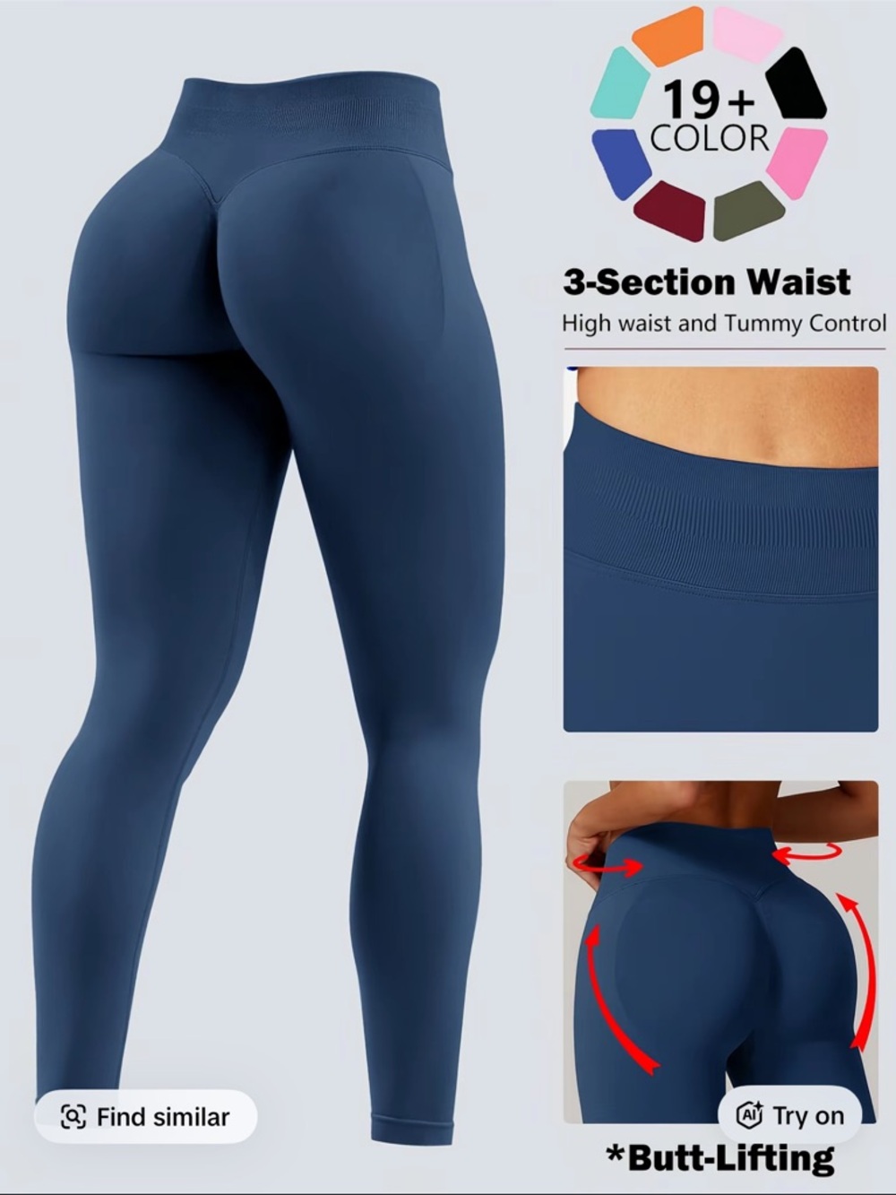 Viral Tiktok Leggings - Bbfira (Pack of 4)